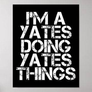 Poster Yates Apelido Engraçado Árvore Genealógica Anivers