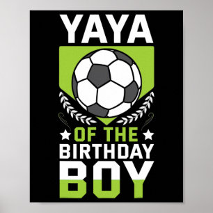 Poster Yaya Do Time Do Menino Do Aniversário Jogador De F