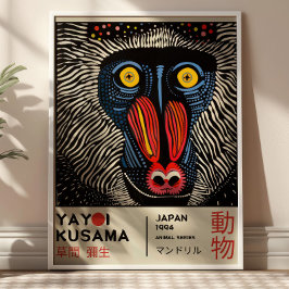 Poster Yayoi Kusama Mandrill Retro Japanese Exhibiton