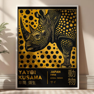 Poster Yayoi Kusama Maximalist Rhino Japanese Exhibition