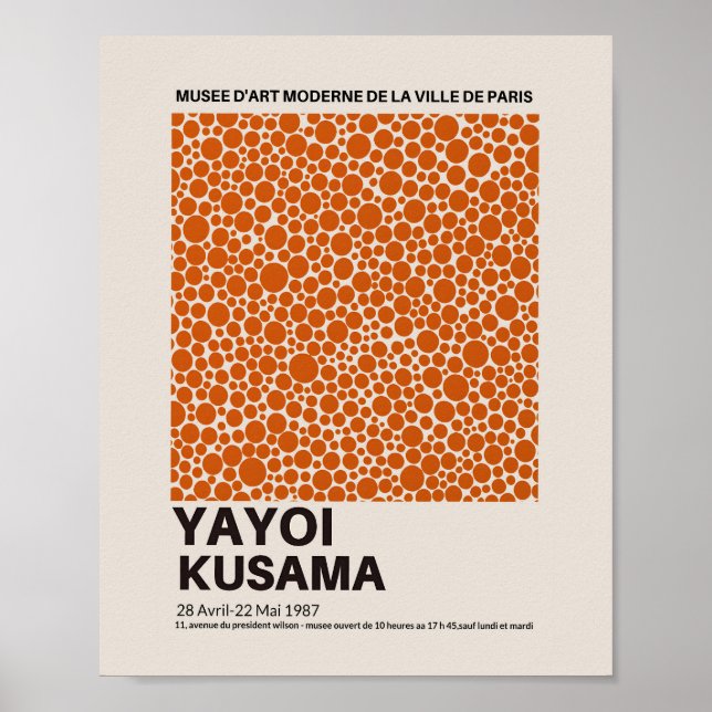 Poster Yayoi Kusama Poster, Yayoi Kusama Impressão, Yayoi (Frente)