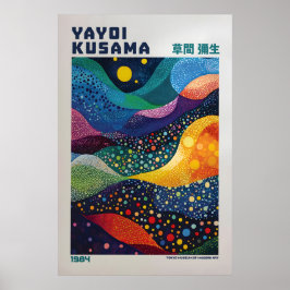 Poster Yayoi Kusama Print, Modern Art Print, Maximalist
