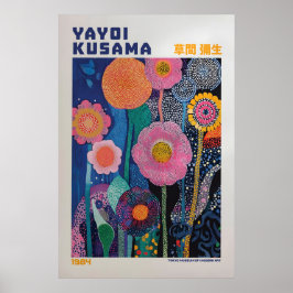 Poster Yayoi Kusama Print, Modern Art Print, Maximalist
