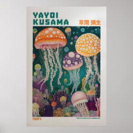 Poster Yayoi Kusama Print, Modern Art Print, Yayoi Kusama