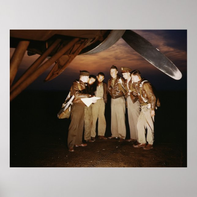 Póster YB-17 Bomber Crew, 1942 (Frente)