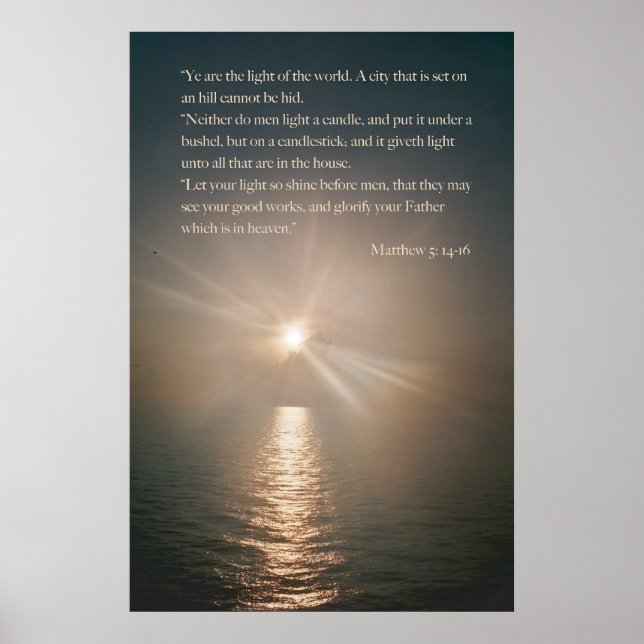 Póster Ye são a luz do mundo (Frente)