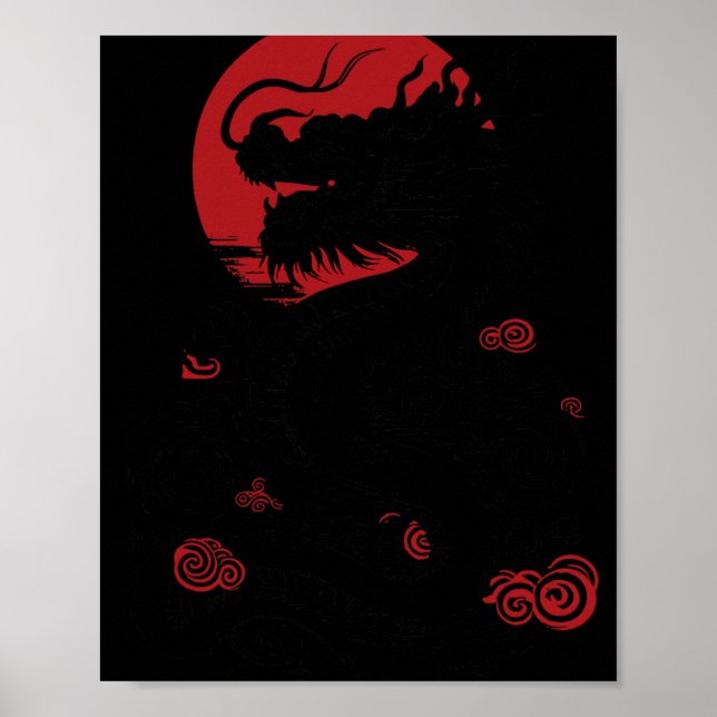 Poster Year Of Dragon Chinese New Year 2024  (Frente)
