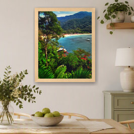 Poster Yelapa México Praia Tropical Baía 0828 Pintura Art