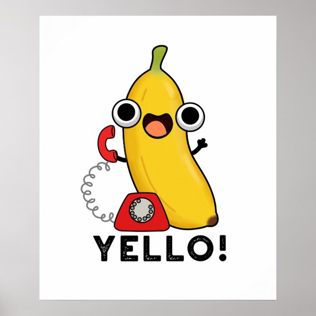Poster Yello Funny Fruta Yellow Banana Pun (Frente)