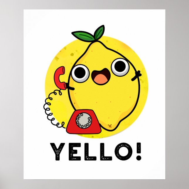 Poster Yello Funny Yellow Lemon Pun (Frente)