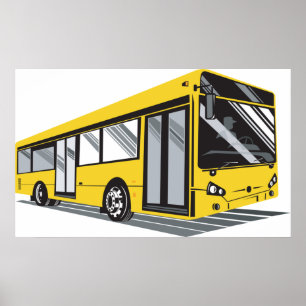 Poster Yellow City Bus