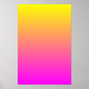 Póster Yellow Magenta Gradient