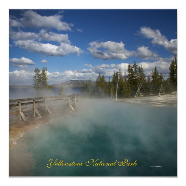 Póster Yellowstone Lake Thumb Geyser Poster (Frente)