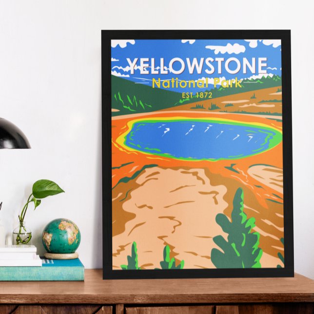 Poster Yellowstone National Park Grand Prismatic Primaver (Criador carregado)
