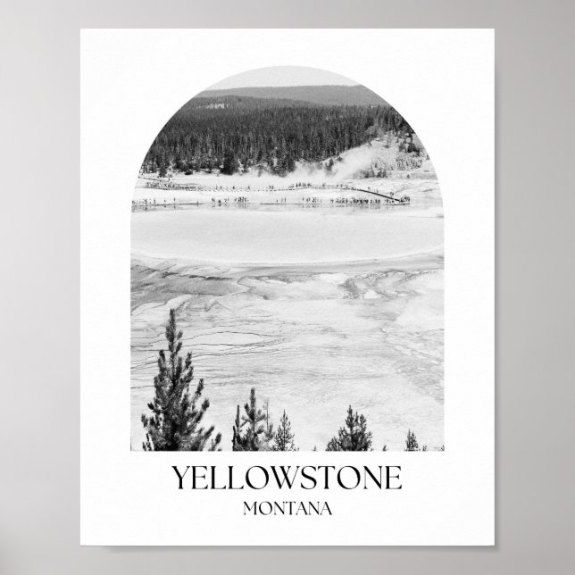 Poster Yellowstone National Park Montana Arch Photo Impre (Frente)
