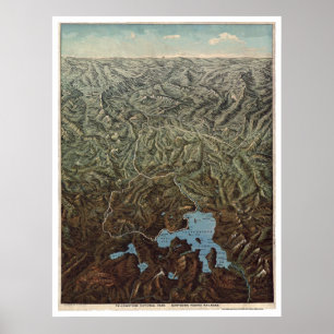 Póster Yellowstone pacífico do norte 1895