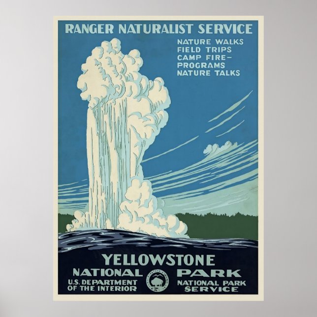 Poster Yellowstone Vintage | VIAGEM (Frente)