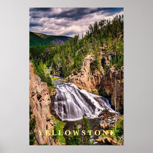Poster Yellowstone Waterfall (Frente)