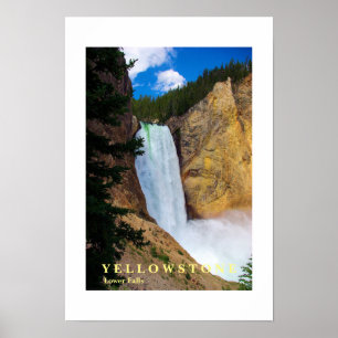 Poster Yellowstone Waterfall