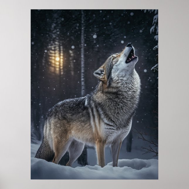 Poster Yellowstone Wolf (Frente)