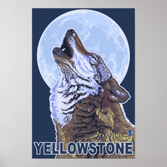 Poster YellowstoneHowling Wolf (Frente)