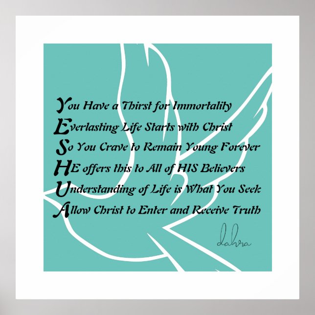 Poster Yeshua Christian Poem (Frente)