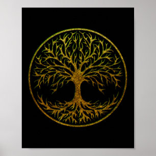 Poster Yggdrasil, Árvore Celta Da Vida, Mitologia Nórdica