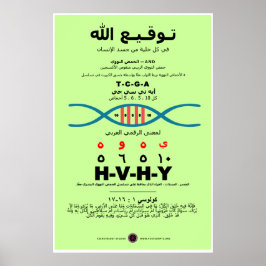 Poster YHVH no DNA - Árabe