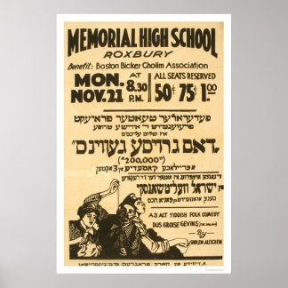 Póster Yiddish Folk Comedy 1938 WPA