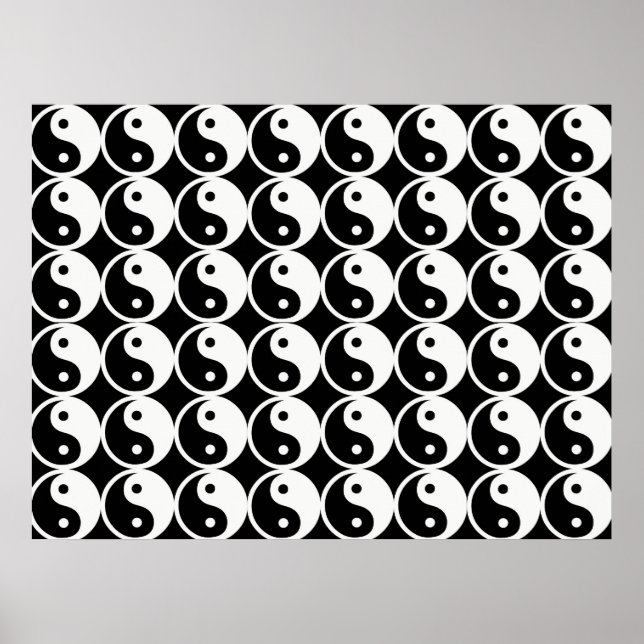 Póster Yin e Yang Pattern (Frente)