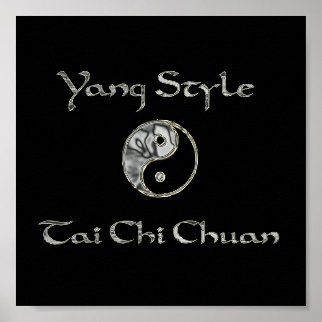 Póster Yin Yang Chrome, Yang Style Chrome, tai chi chrome (Frente)