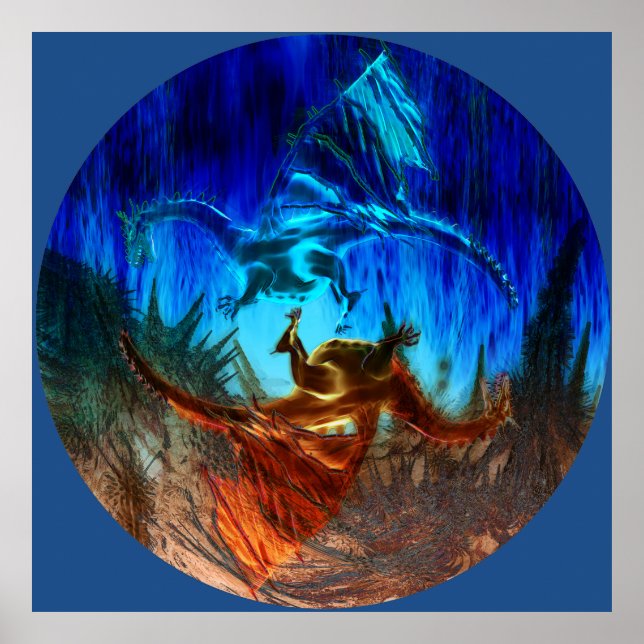 Póster Yin Yang Dragon (Frente)