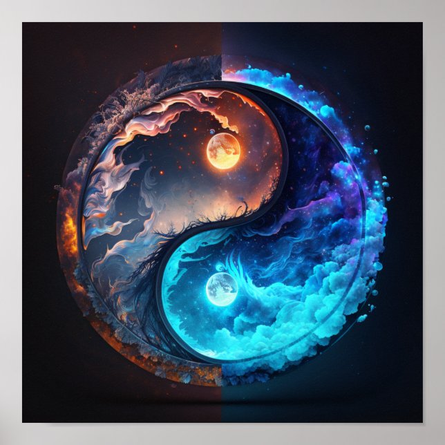 Poster Yin Yang Magic Design Spiritual Feng Shui  (Frente)