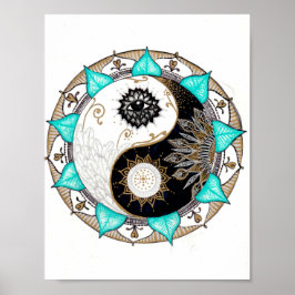 Poster Yin Yang Mandala