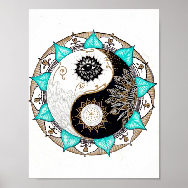 Poster Yin Yang Mandala (Frente)