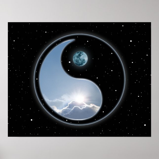 Poster Yin Yang Moon Sun (Frente)