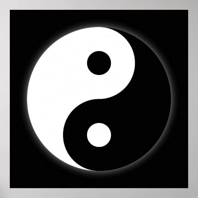 Poster Yin Yang preto e branco (Frente)
