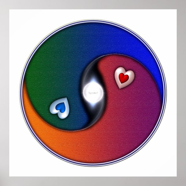 Poster Yin Yang Sun Namorados Love (Frente)