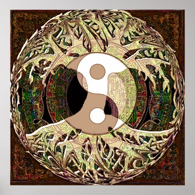 Póster Yin Yang Tree of Life Tan (Frente)