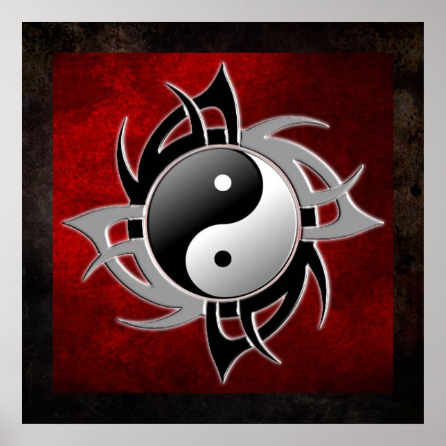 PÓSTER YIN YANG TRIBAL 3D (Frente)