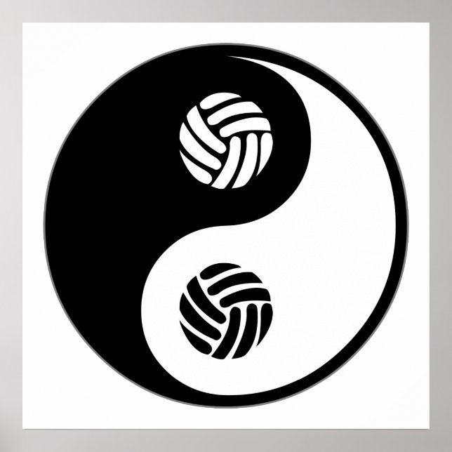Póster Yin Yang Voleibol (Frente)