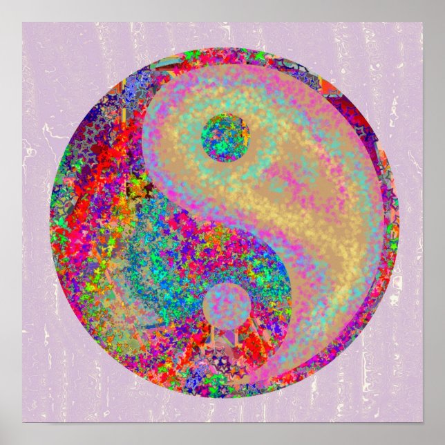 Poster YIN YANG YinYang - Símbolo de equilíbrio de vida c (Frente)