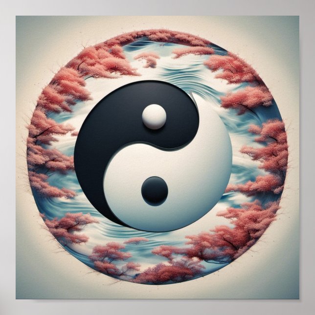 Poster Ying Yang olhando olhos (Frente)