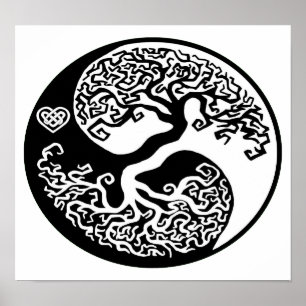 Poster Ying-Yang Tree circle