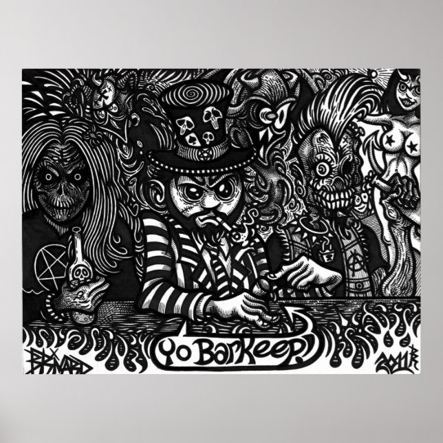 Póster "Yo Barman!" Pôster (Frente)