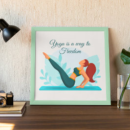 Poster Yoga é um caminho para a liberdade - Arte Yoga per