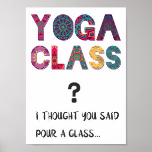 Poster Yoga Engraçado Humor Namaste Fun and Laughts Cote