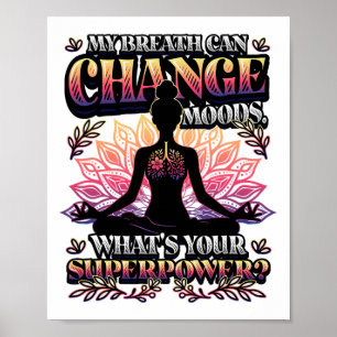 Poster Yoga engraçado meditação trabalho de respiração _7