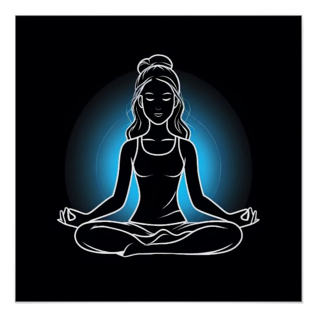 Póster Yoga espiritual Chic: Tranquilidade em Movimento (Frente)