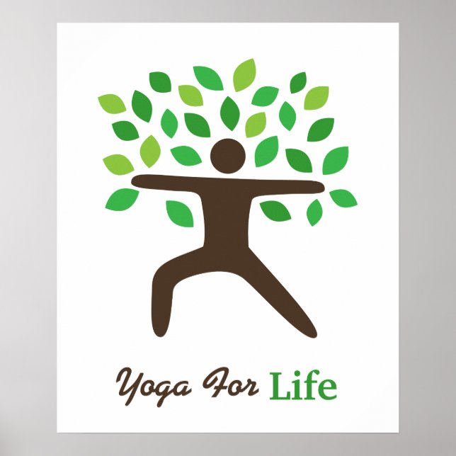 Poster Yoga For Life, Warrior Pose, Tree (Frente)